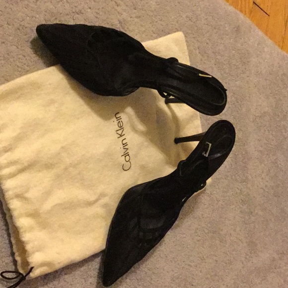 Calvin Klein black dressy fabric shoes - Picture 1 of 8